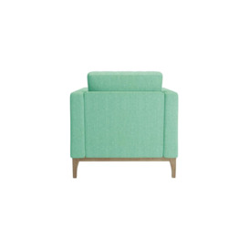 Scarlett Structured Armchair, turquoise, Leg colour: wax black - thumbnail 2