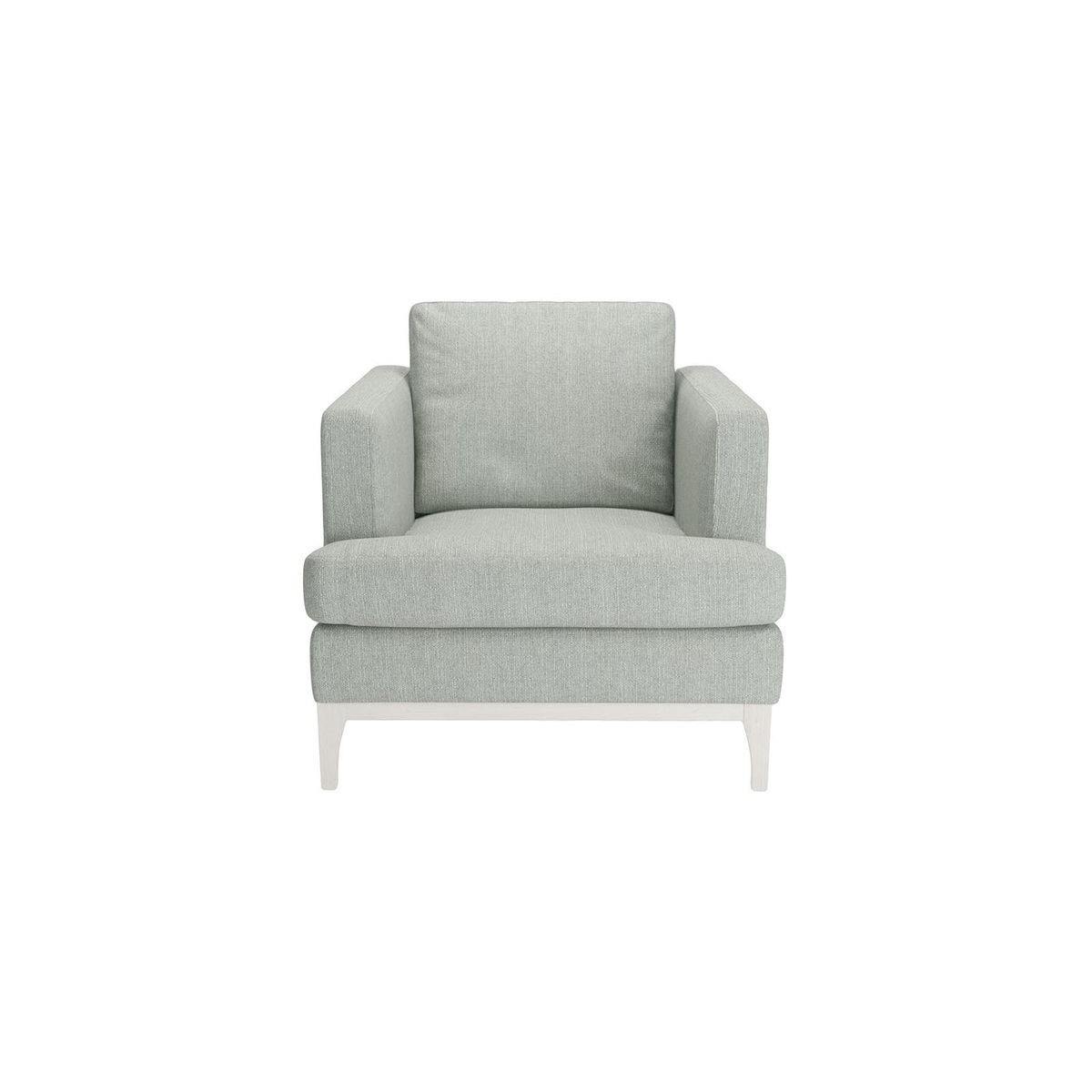 Scarlett Structured Armchair, light blue, Leg colour: white - image 1