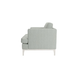 Scarlett Structured Armchair, light blue, Leg colour: white - thumbnail 3