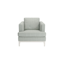 Scarlett Structured Armchair, light blue, Leg colour: white