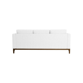 Scarlett Structured 3 Seater Sofa, white, Leg colour: dark oak - thumbnail 2