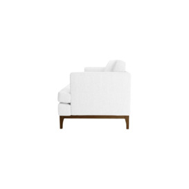 Scarlett Structured 3 Seater Sofa, white, Leg colour: dark oak - thumbnail 3