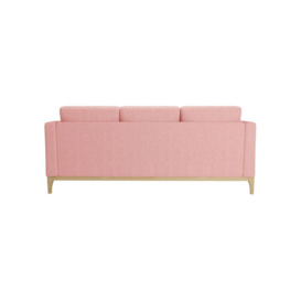 Scarlett Structured 3 Seater Sofa, pink, Leg colour: like oak - thumbnail 2