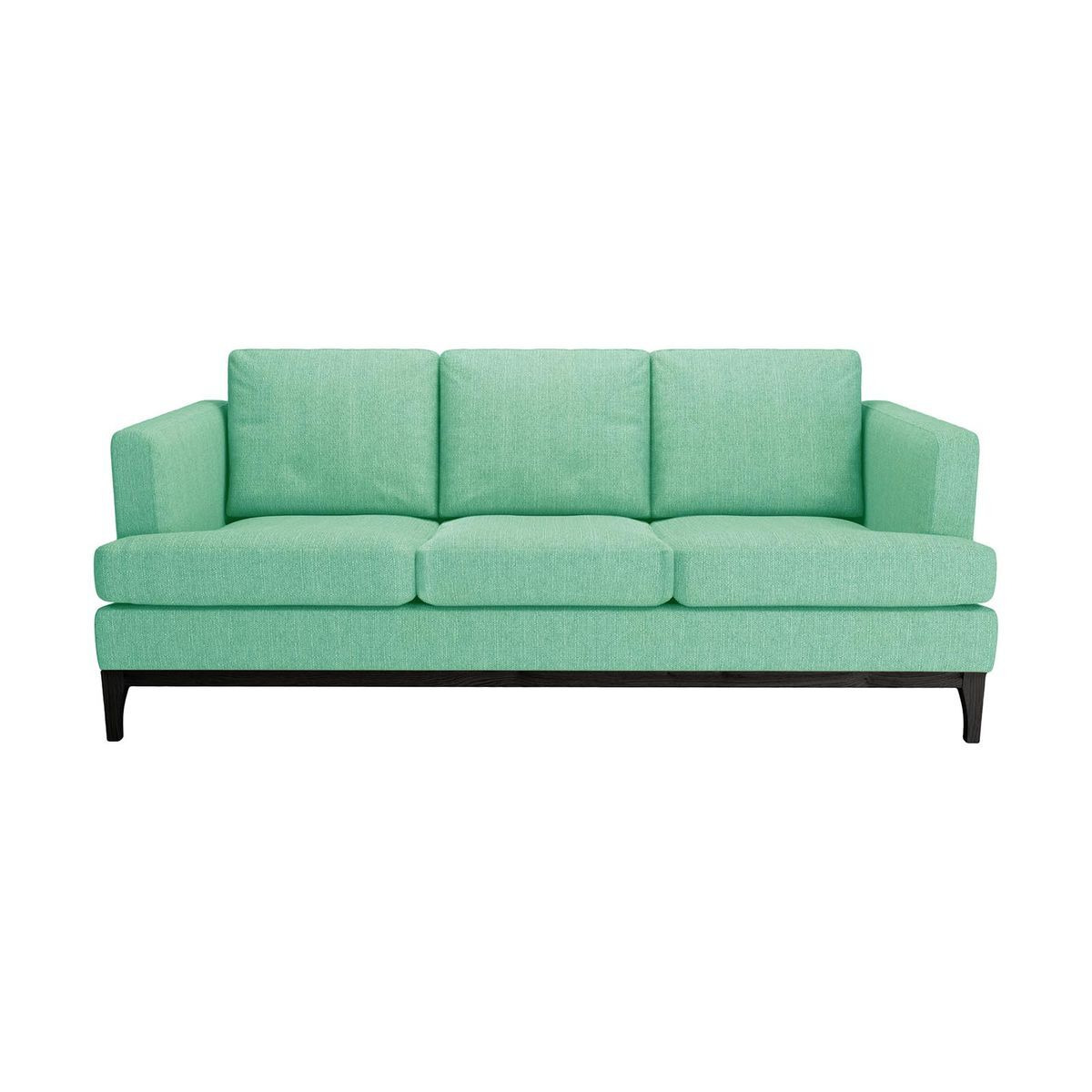 Scarlett Structured 3 Seater Sofa, turquoise, Leg colour: black - image 1
