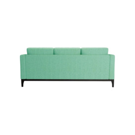 Scarlett Structured 3 Seater Sofa, turquoise, Leg colour: black - thumbnail 2