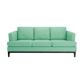 Scarlett Structured 3 Seater Sofa, turquoise, Leg colour: black