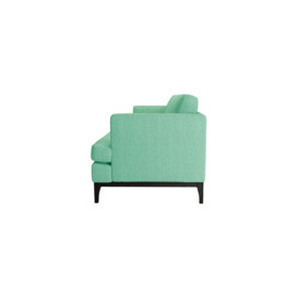 Scarlett Structured 3 Seater Sofa, turquoise, Leg colour: black - thumbnail 3