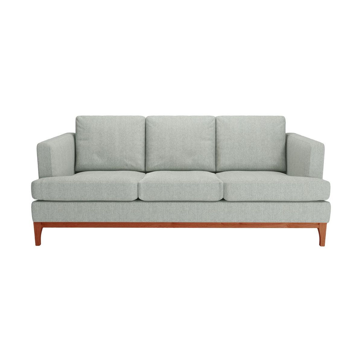 Scarlett Structured 3 Seater Sofa, light blue, Leg colour: aveo - image 1