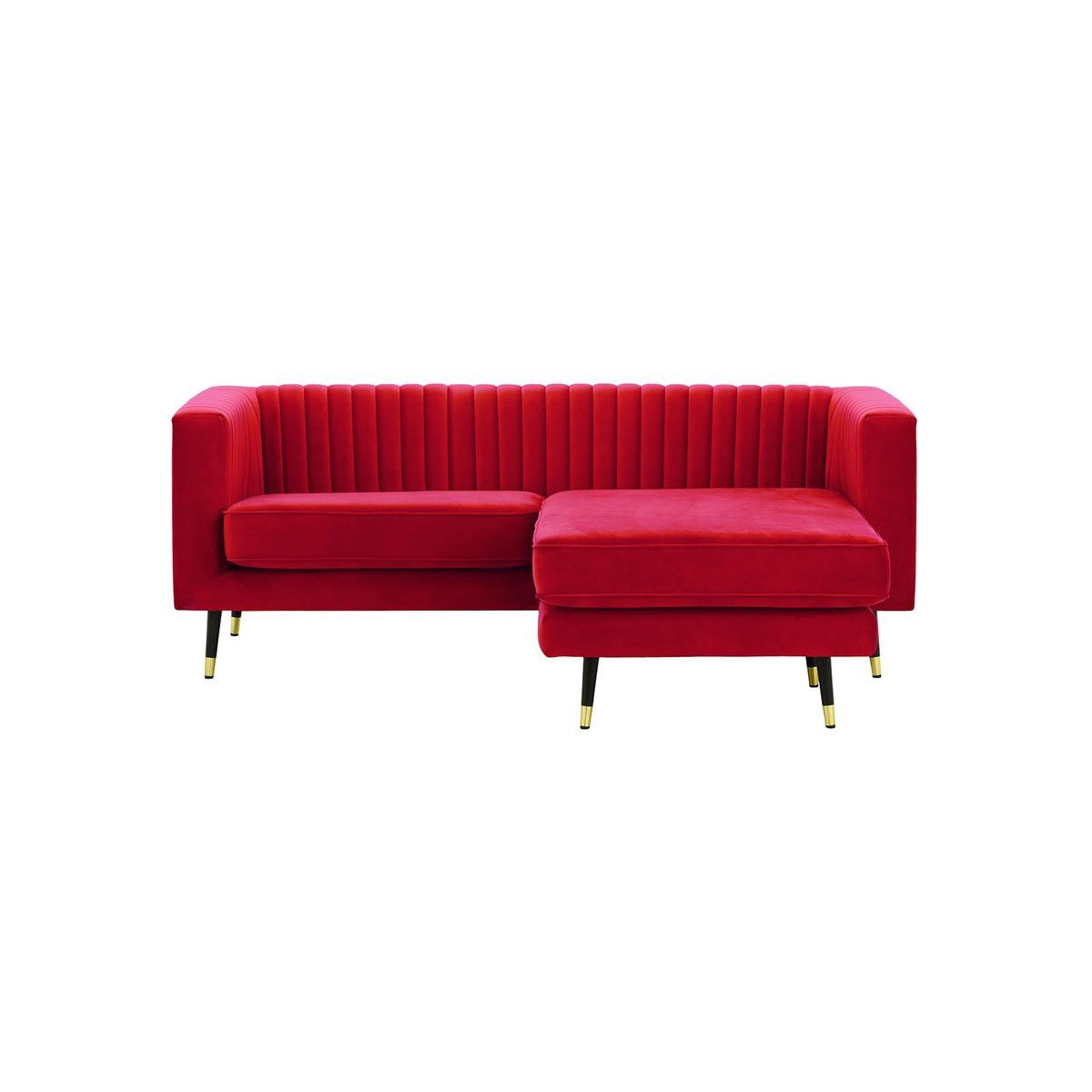 Slender Universal Corner Sofa, dark red - image 1
