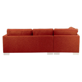 Avos Large Left Hand Corner Sofa, burnt orange, Leg colour: white - thumbnail 2