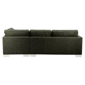 Avos Large Right Hand Corner Sofa, mid grey, Leg colour: white - thumbnail 2