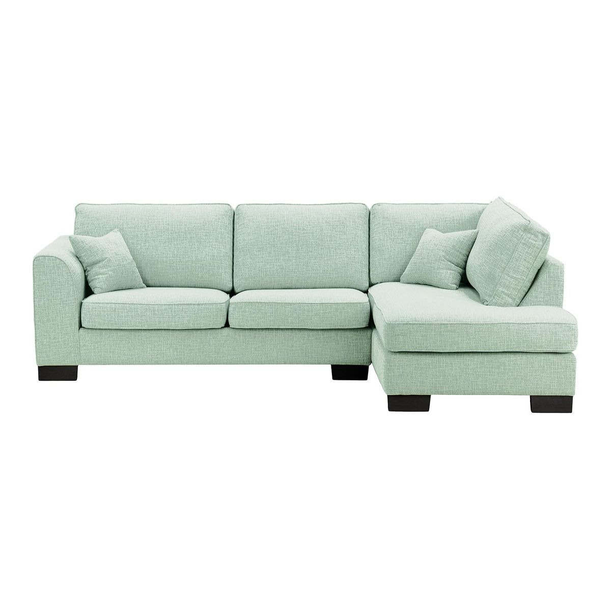 Avos Right Hand Corner Sofa Bed, celadon, Leg colour: black - image 1