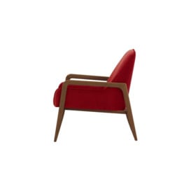Turin Chair, dark red, Leg colour: dark oak - thumbnail 3