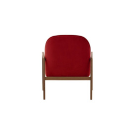 Turin Chair, dark red, Leg colour: dark oak - thumbnail 2