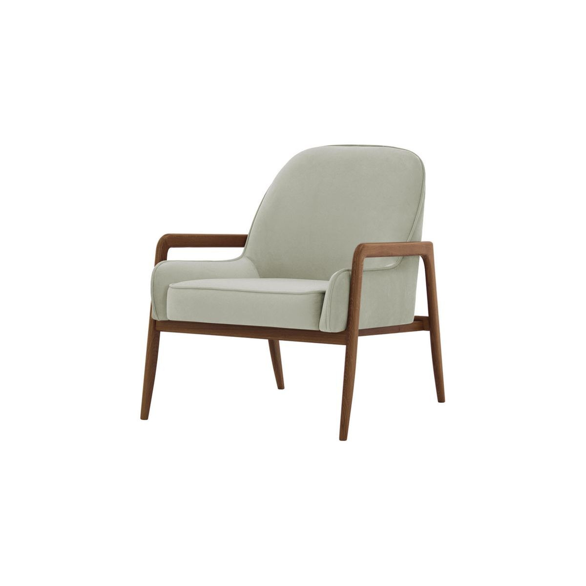 Turin Chair, silver, Leg colour: dark oak - image 1
