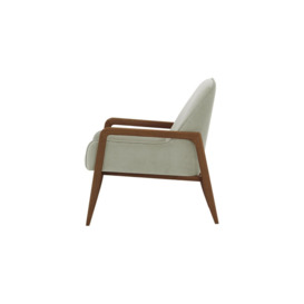 Turin Chair, silver, Leg colour: dark oak - thumbnail 3
