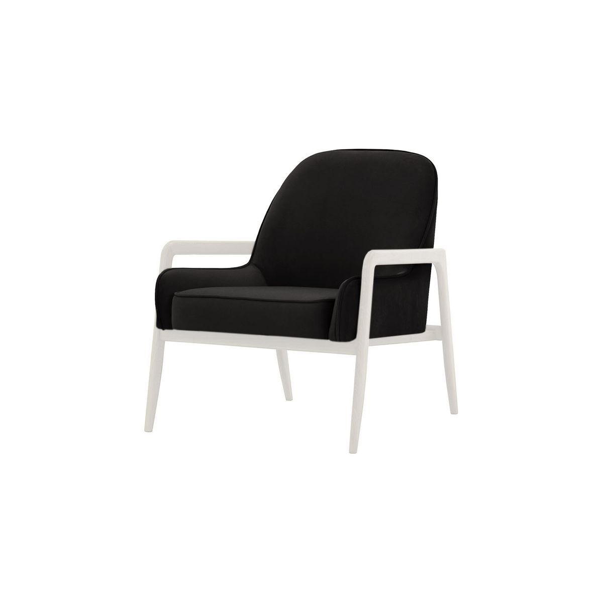Turin Chair, black, Leg colour: white - image 1