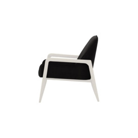 Turin Chair, black, Leg colour: white - thumbnail 3