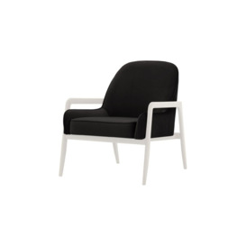 Turin Chair, black, Leg colour: white - thumbnail 1