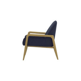 Turin Chair, navy blue, Leg colour: wax black - thumbnail 3
