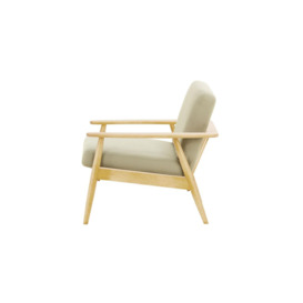 Demure Aqua Garden Armchair, cream, Leg colour: 8001 like oak - thumbnail 3