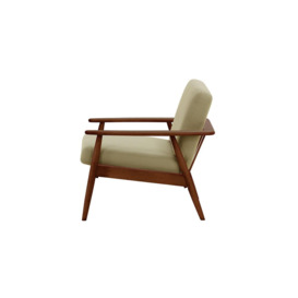 Demure Aqua Garden Armchair, beige, Leg colour: 8007 dark oak - thumbnail 3