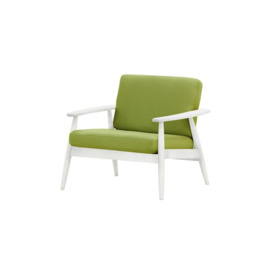 Demure Aqua Garden Armchair, green, Leg colour: 8035 white