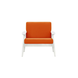Demure Aqua Garden Armchair, orange, Leg colour: 8035 white - thumbnail 2