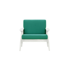 Demure Aqua Garden Armchair, turquoise, Leg colour: 8035 white - thumbnail 3