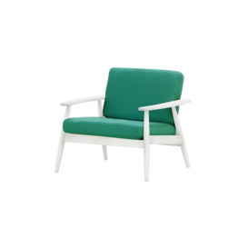 Demure Aqua Garden Armchair, turquoise, Leg colour: 8035 white - thumbnail 1