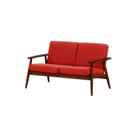Demure Aqua 2 Seater Garden Sofa, red, Leg colour: 8007 dark oak - thumbnail 1
