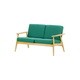 Demure Aqua 2 Seater Garden Sofa, turquoise, Leg colour: 8001 like oak - thumbnail 1