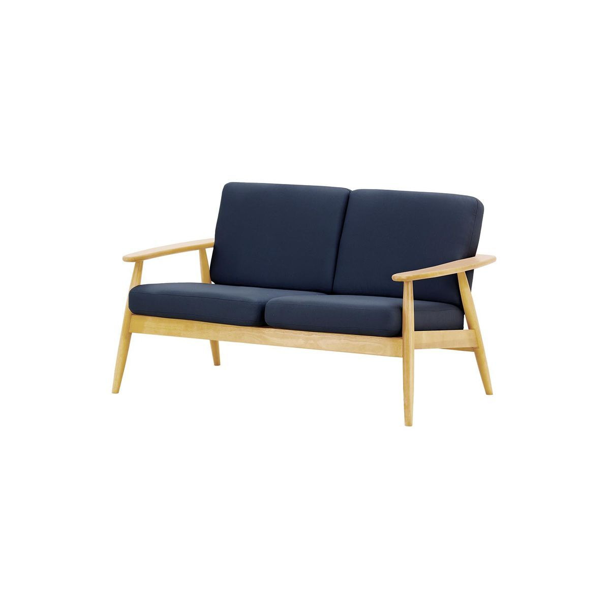 Demure Aqua 2 Seater Garden Sofa, navy blue, Leg colour: 8001 like oak - image 1