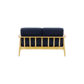 Demure Aqua 2 Seater Garden Sofa, navy blue, Leg colour: 8001 like oak - thumbnail 2