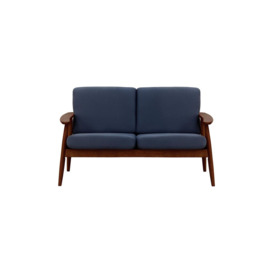 Demure Aqua 2 Seater Garden Sofa, navy blue, Leg colour: 8007 dark oak - thumbnail 3