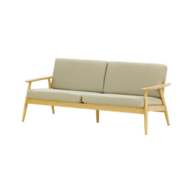 Demure Aqua 3 Seater Garden Sofa, cream, Leg colour: 8001 like oak