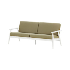 Demure Aqua 3 Seater Garden Sofa, beige, Leg colour: 8035 white