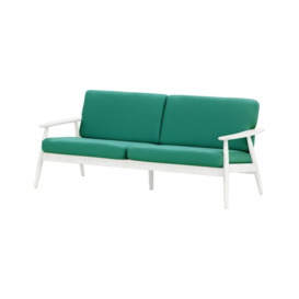 Demure Aqua 3 Seater Garden Sofa, turquoise, Leg colour: 8035 white - thumbnail 1