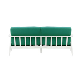 Demure Aqua 3 Seater Garden Sofa, turquoise, Leg colour: 8035 white - thumbnail 3