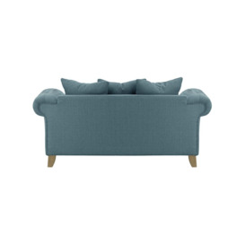 Monza 2 Seater Sofa, Deep blue/Silver, Leg colour: like oak - thumbnail 2