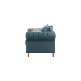 Monza 2 Seater Sofa, Deep blue/Silver, Leg colour: like oak - thumbnail 3