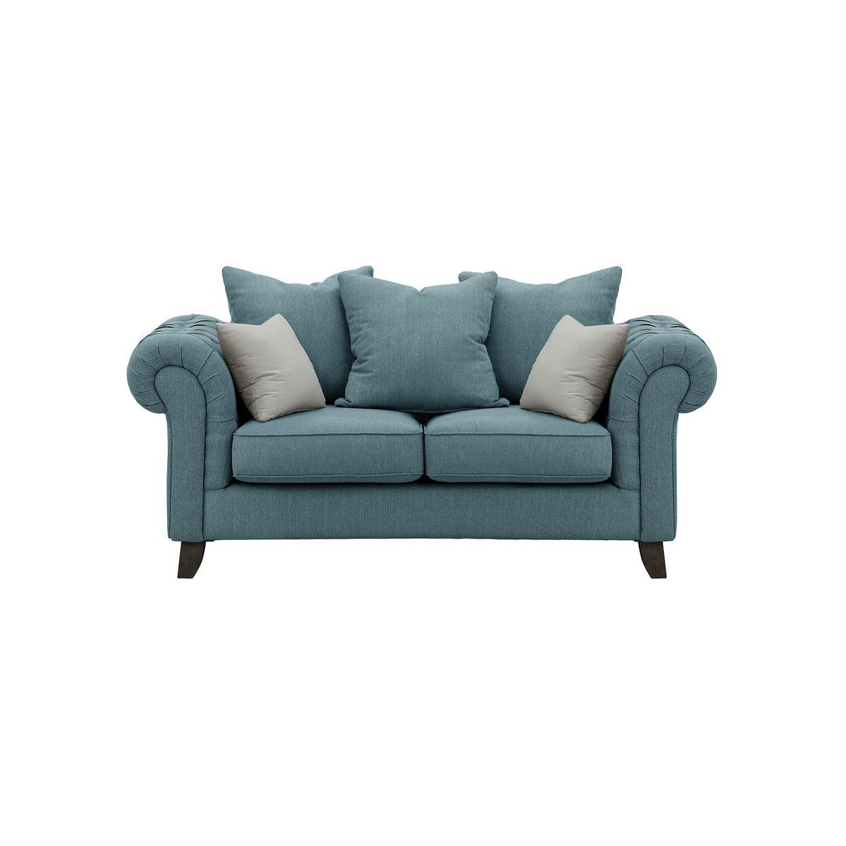 Monza 2 Seater Sofa, Deep blue/Silver, Leg colour: black - image 1