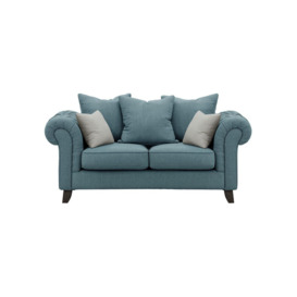 Monza 2 Seater Sofa, Deep blue/Silver, Leg colour: black - thumbnail 1