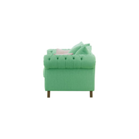 Monza 2 Seater Sofa, Turquoise/Lilac, Leg colour: wax black - thumbnail 3