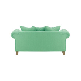 Monza 2 Seater Sofa, Turquoise/Lilac, Leg colour: wax black - thumbnail 2