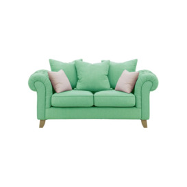Monza 2 Seater Sofa, Turquoise/Lilac, Leg colour: wax black - thumbnail 1