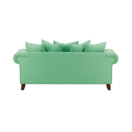 Monza 3 Seater Sofa, Turquoise/Lilac, Leg colour: dark oak - thumbnail 2