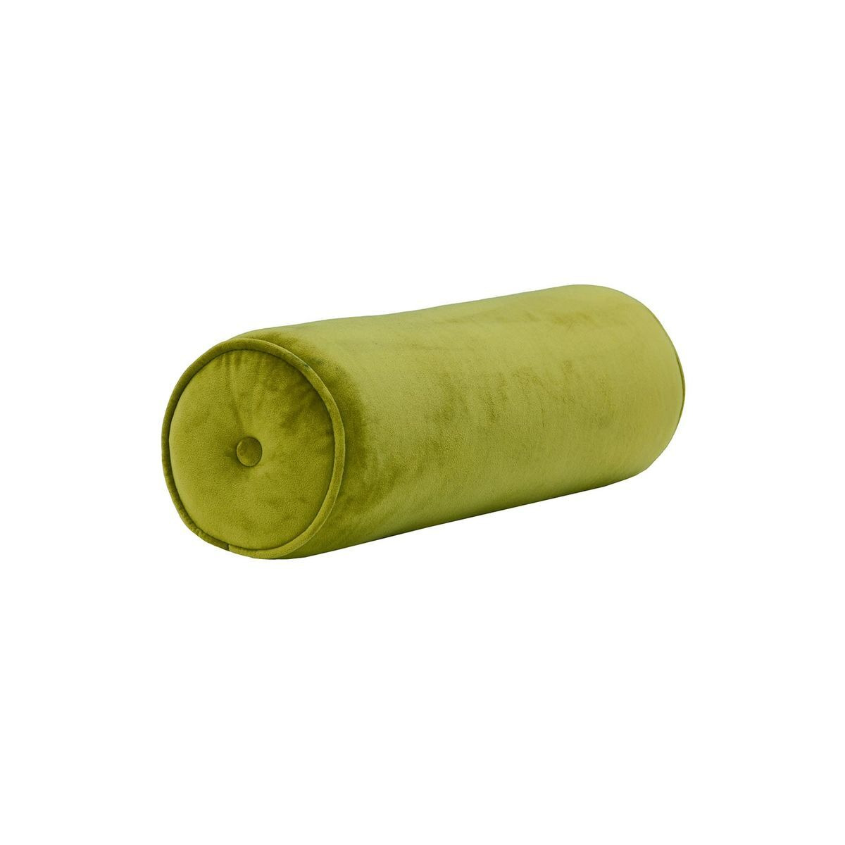 Velvet bolster cushion, olive green - image 1