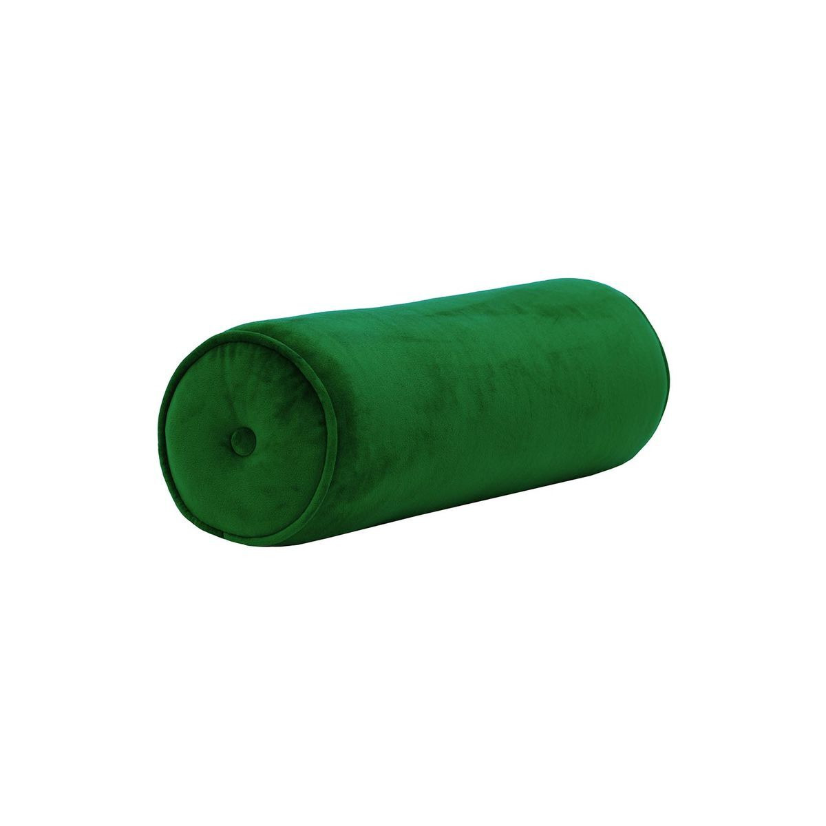 Velvet bolster cushion, dark green - image 1