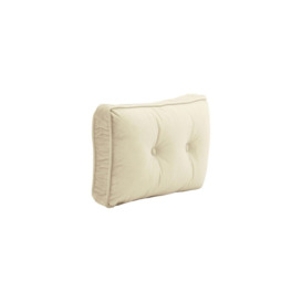 Velvet rectangular cushion, light beige - thumbnail 2